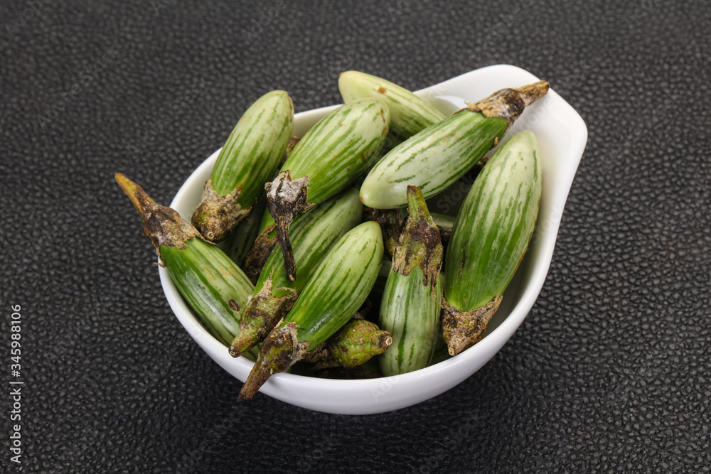 Green asian eggplant