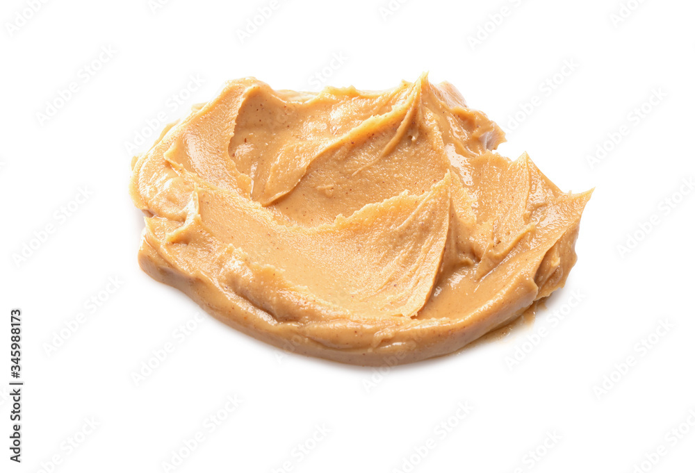 close up of peanut butter isolated on white background, File contains a clipping path. close up of peanut butter isolated on white background, File contains a clipping path.