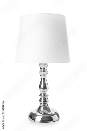 Stylish lamp on white background © Pixel-Shot