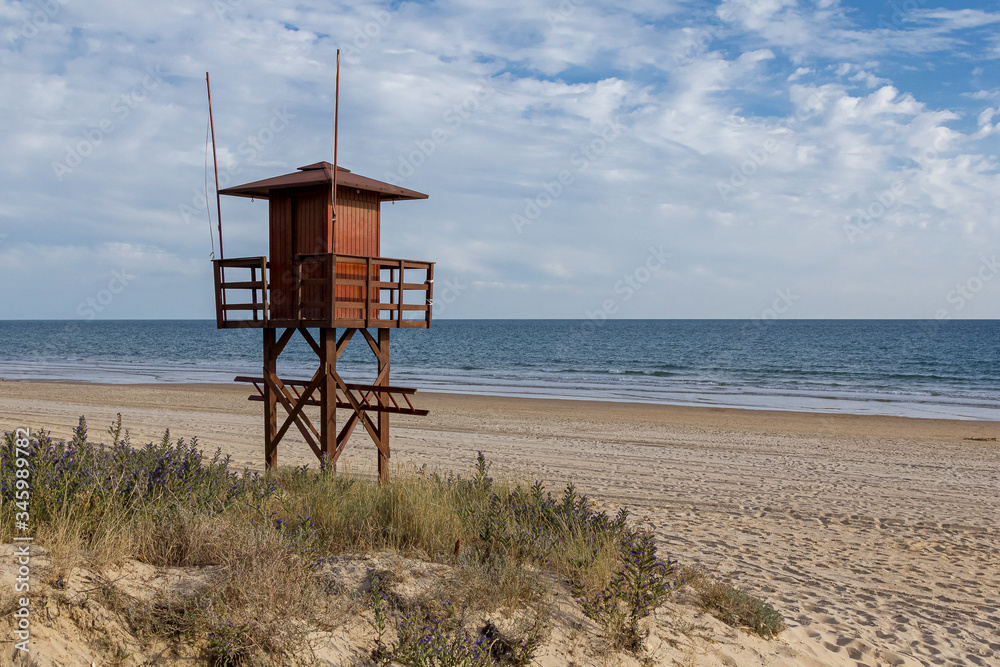 Watch tower on the beach