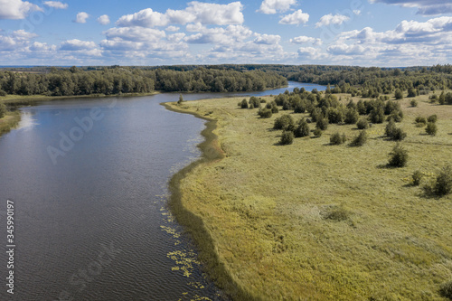 landscape with river and clouds