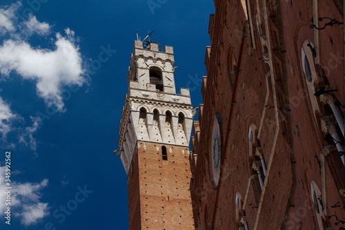 Obraz na płótnie Torre del Mangia w Sienie - Toskania, Włochy w salonie