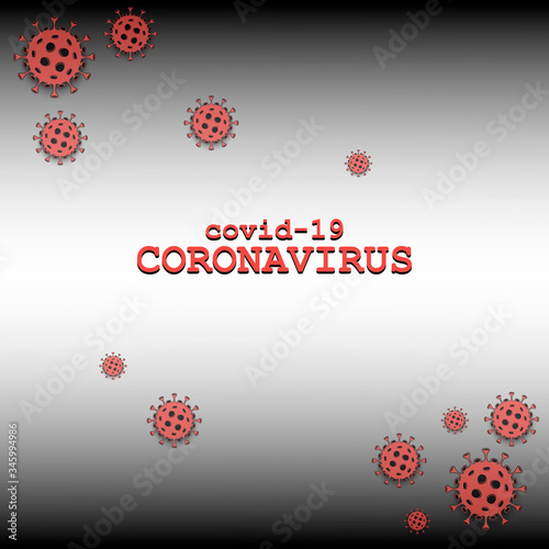 Novel Coronavirus covid-19. Virus 2019-nCoV. Background with virus cells. Pattern Design. Vector illustration