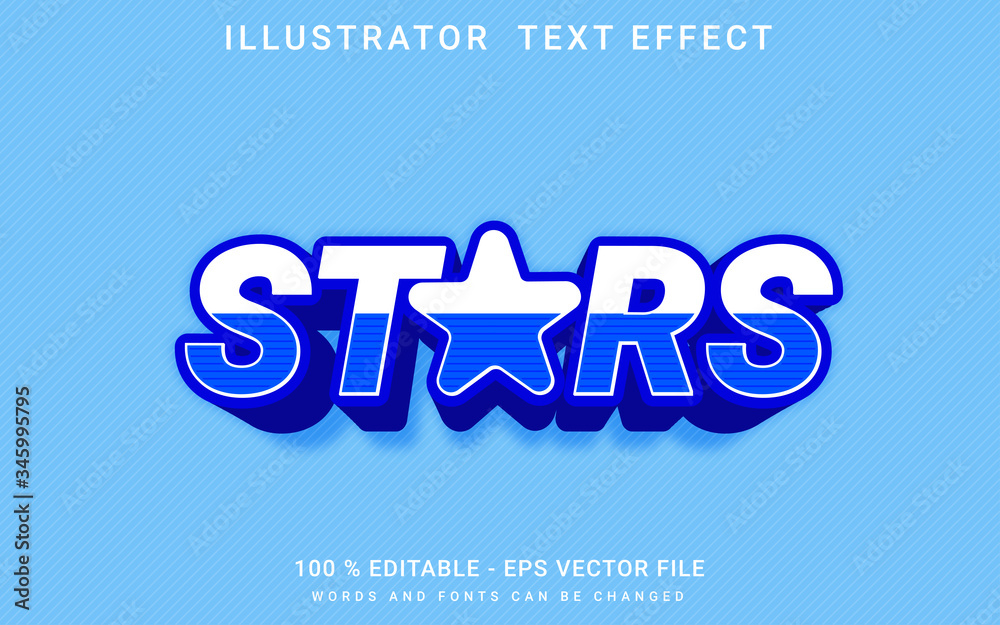 text effect editable star premium vector