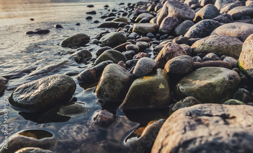 Round Stones on a beach on the Swedish Baltic Sea