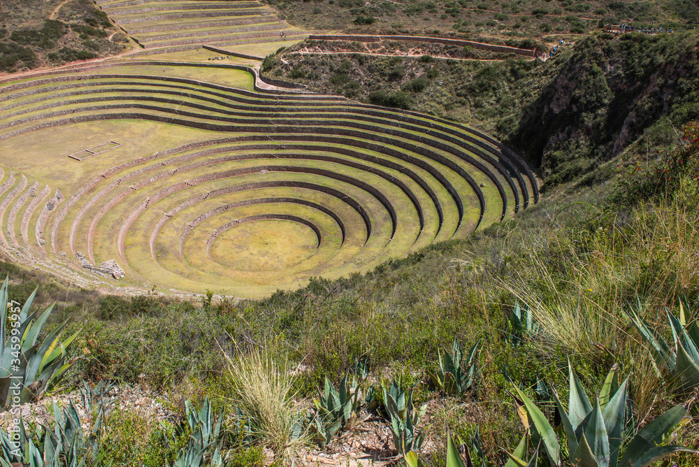 Mysterious constructions in Moray, the peruvian Andes Mysterious constructions in Moray, the peruvian Andes