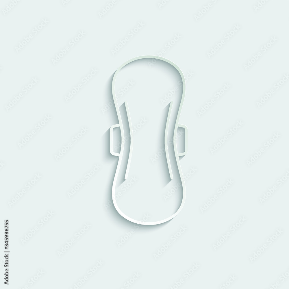 paper Woman pad icon. feminine sanitary pad icon paper Woman pad icon. feminine sanitary pad icon