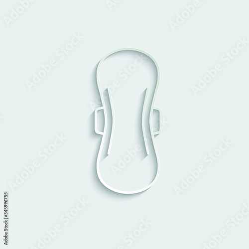 paper Woman pad icon.  feminine sanitary pad icon