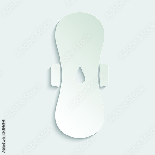 paper Woman pad icon. feminine sanitary pad icon