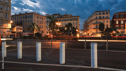 Esplanade Georges Pompidou along the boulevard Quai des Etats Unis in Nice in France photo