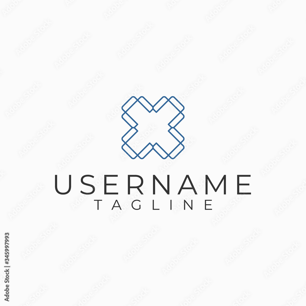 Abstract logo using a minimalist style of monoline. Abstract logo using a minimalist style of monoline.