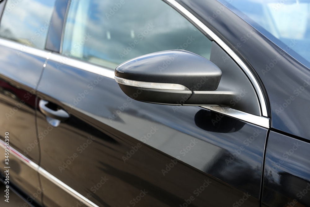clean black car part after washing close up clean black car part after washing close up