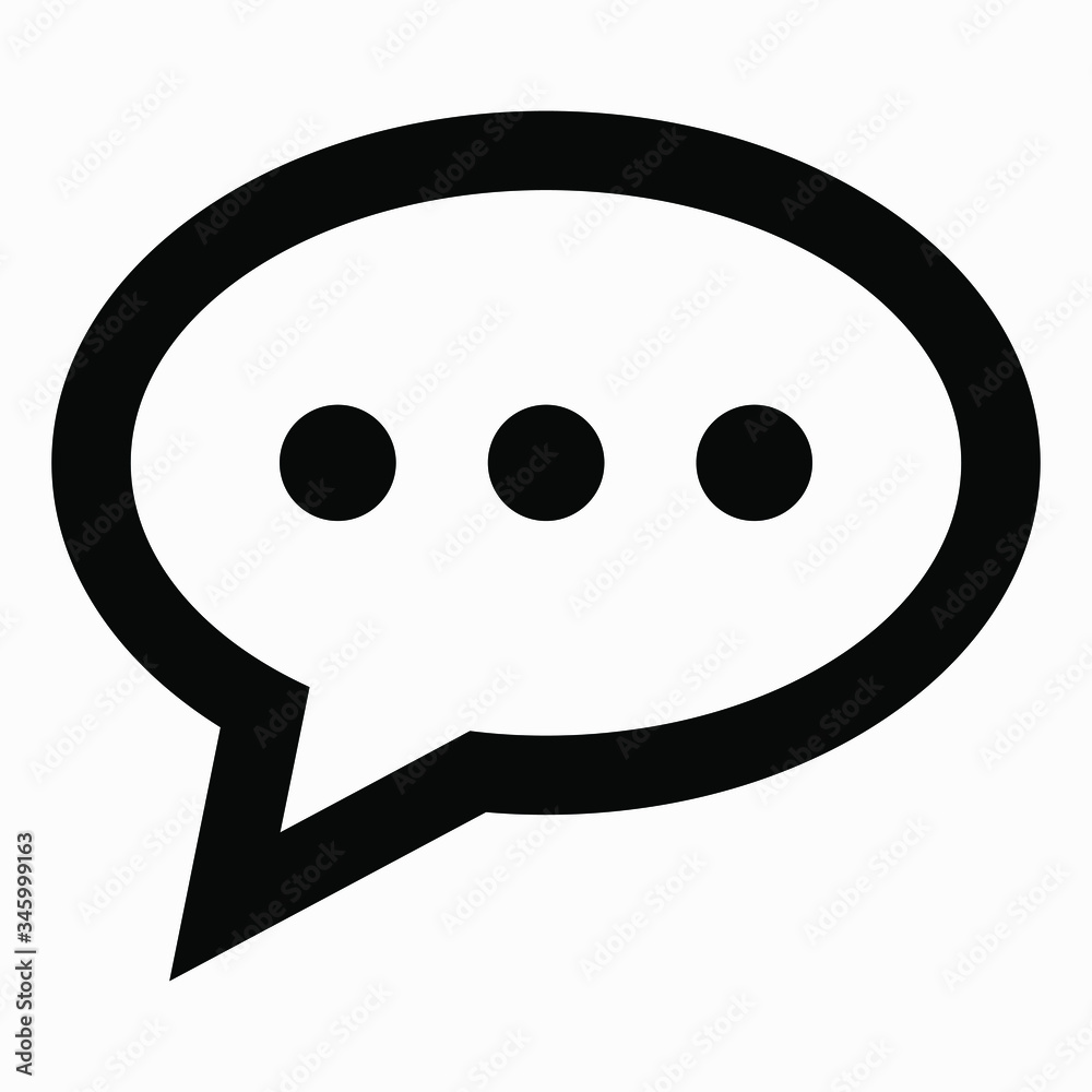 Chat icon, sms icon, comments icon. Commercial line vector icon for websites and mobile minimalistic flat design. Chat icon, sms icon, comments icon. Commercial line vector icon for websites and mobile minimalistic flat design.