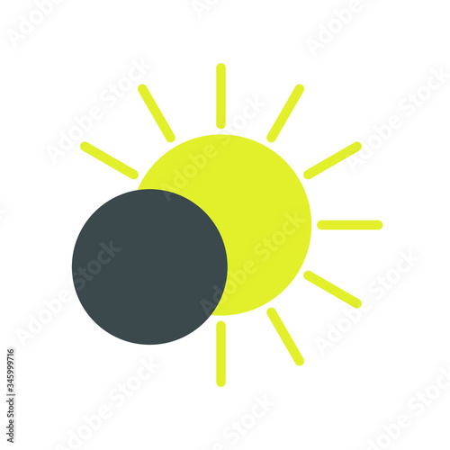 Eclipse of the sun . Vector EPS-10