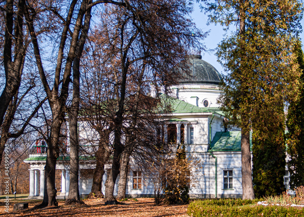 old house in the autumn park old house in the autumn park