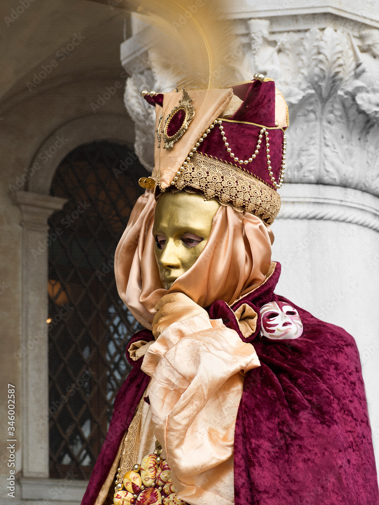 Mysterious masks at the carnival in Venice