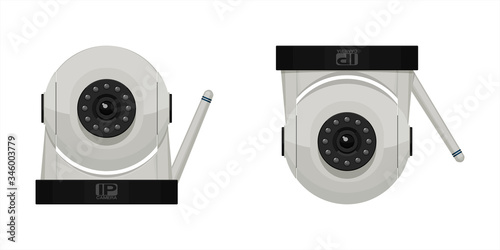 Isolate IP camera on white background