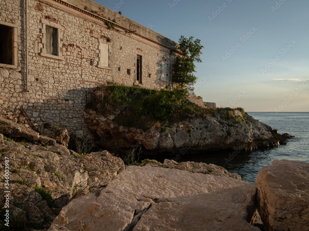The old building on the Adriatic coast