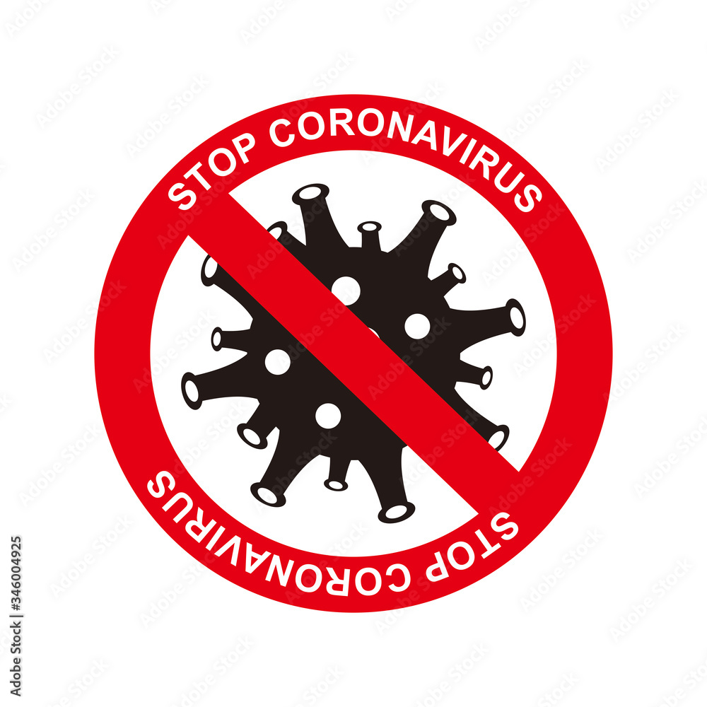 Stop coronavirus (covid-19) design vector Stop coronavirus (covid-19) design vector