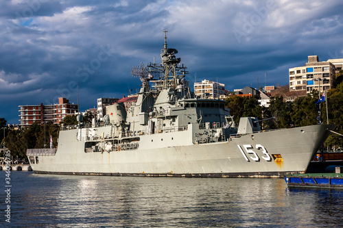 The Anzac-class frigate HMAS Stuart, Sydney, Australia