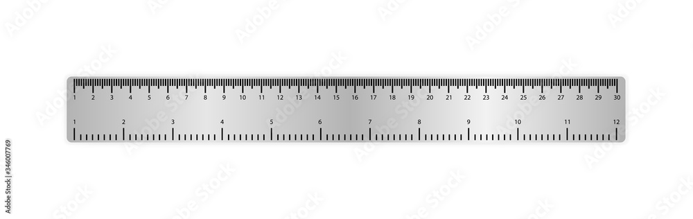 Metal Measure Tape ruler school metric measurement on white background. Vector. Metal Measure Tape ruler school metric measurement on white background. Vector.