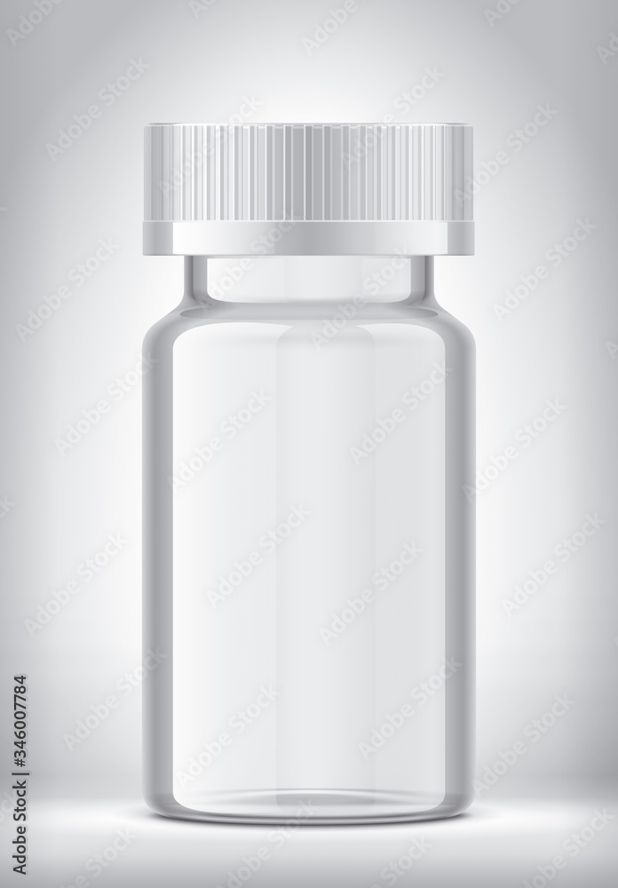 Bottle on background. White Cap and transparent version. Bottle on background. White Cap and transparent version.