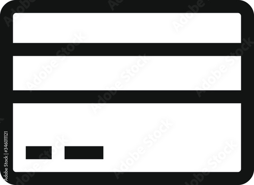 Bank Credit Debit Card Vector Line Icon