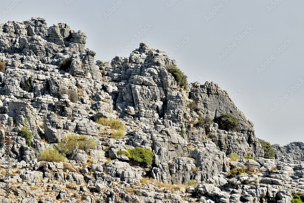 montaña rocosa riscos de Cartajíma Andalucía España   