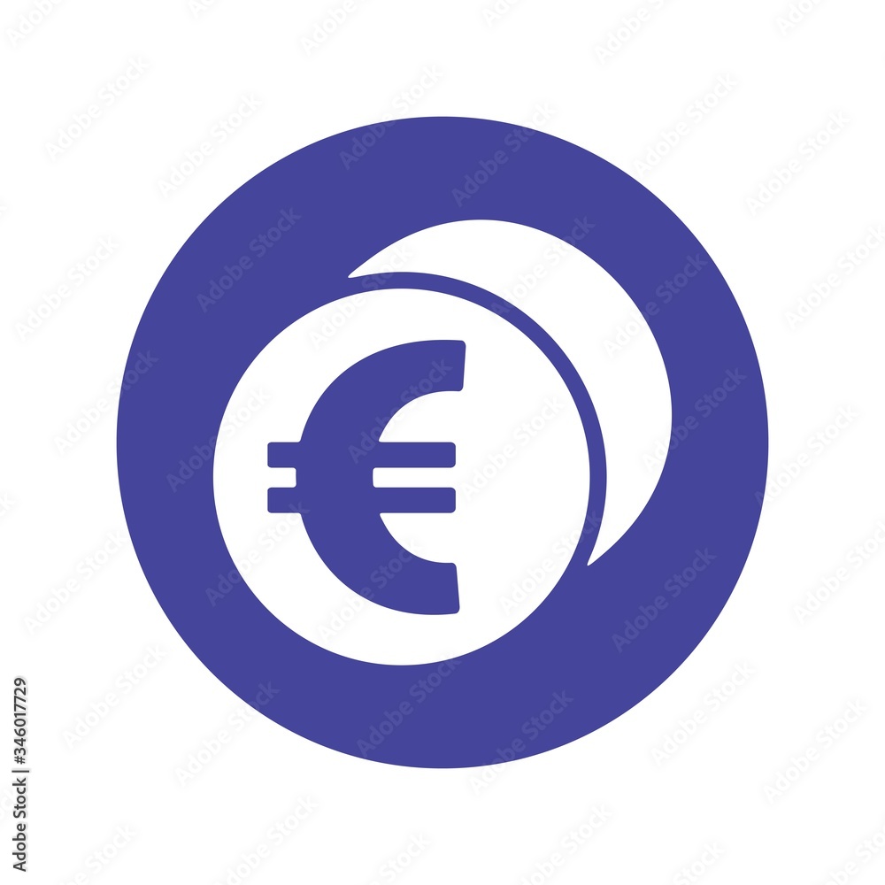 Flat euro currency sign. Money, finance concept.