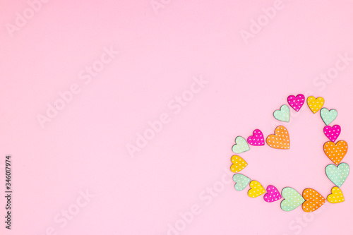 Heart made of little colorful hearts 