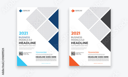 Business Conference brochure flyer design layout template in A4 size, with nice background, vector eps