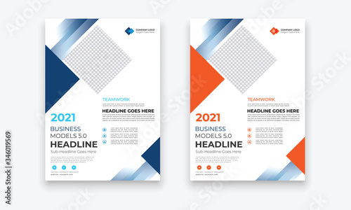 Business Conference brochure flyer design layout template in A4 size, with nice background, vector eps
