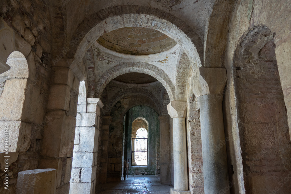 Interior of ancient Byzantine Greek Church of Saint Nicholas the Wonderworker located in the modern town of Demre, Antalya Province, Turkey