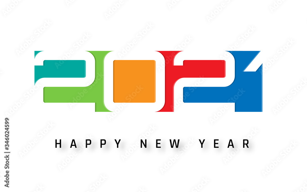 Happy New Year 2021 cover. Template of business design card, banner on white bakground. Vector illustration Happy New Year 2021 cover. Template of business design card, banner on white bakground. Vector illustration
