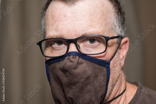 portrait of a man with face mask