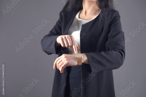woman hand elegant watch