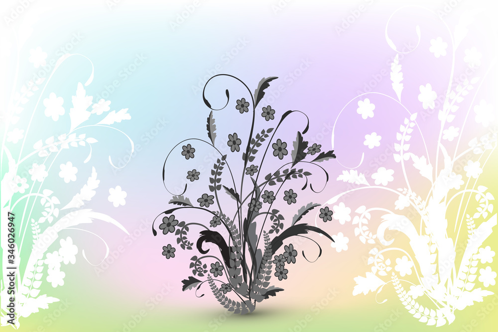 Vintage floral frame border decorative greetings card vector image banner template 
