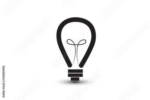 Logo bulb light ideas icon vector photo