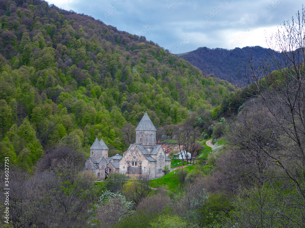 Aerial view of Haghartsin Monastery in Armenia