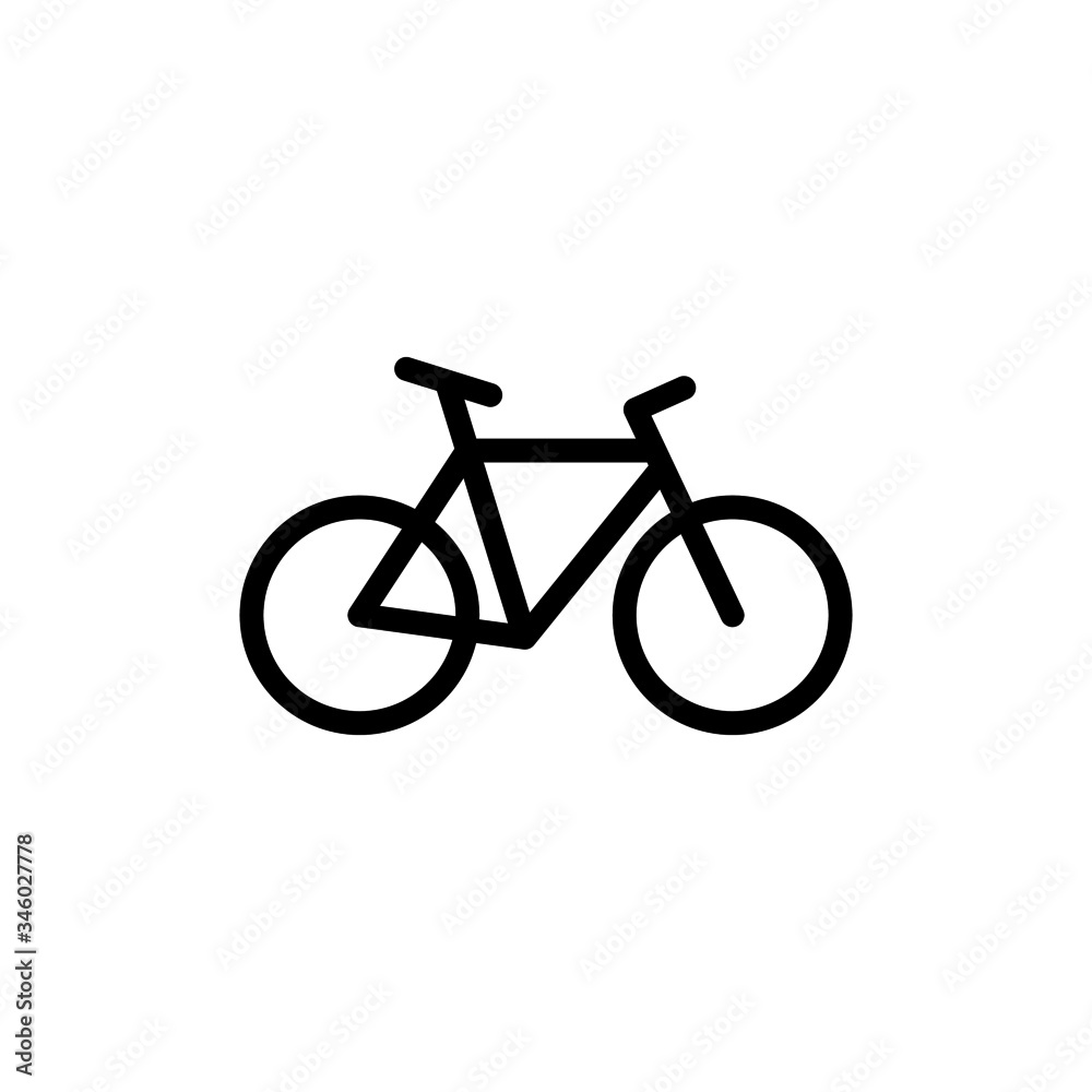 bicycle vector icon in black flat design on white background bicycle vector icon in black flat design on white background