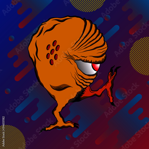 Pierna de Pollo Enojado en Alta Calidad. Perfecto para impresión en camisetas.