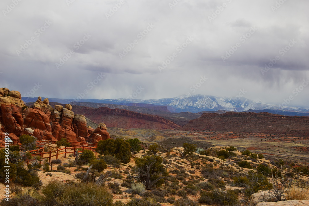 Otherworldly landscape in Arches National Park