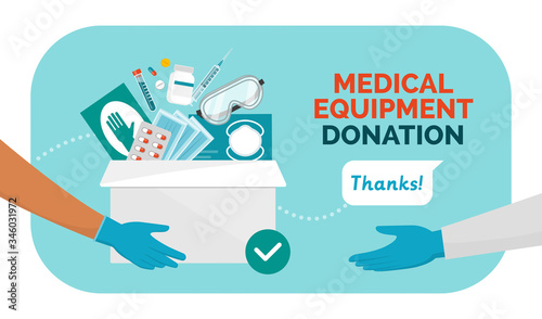Medical equipment donation during coronavirus pandemic
