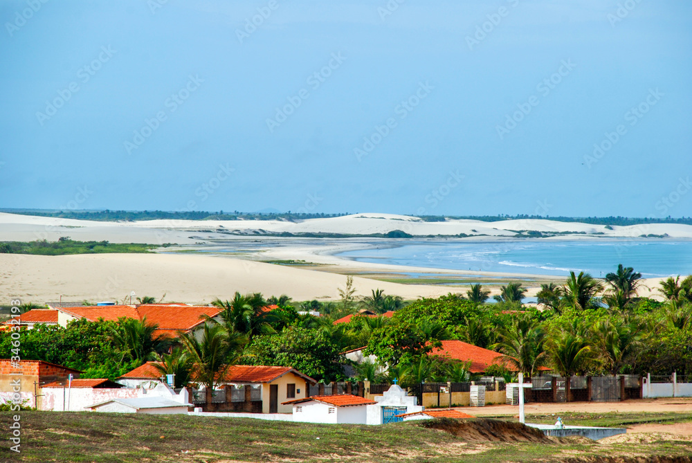 Obraz premium Jericoacoara is a virgin beach hidden behind the dunes of the west coast of Jijoca de Jericoacoara, Ceará, Brazil