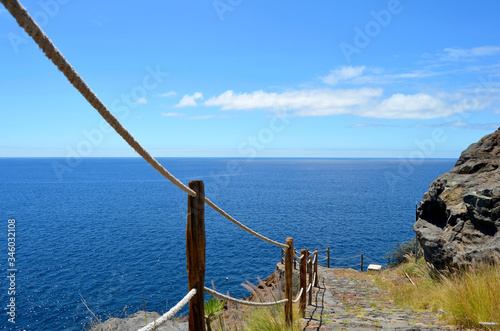 Wanderweg der zum Meer führt, La Palma, Kanarische Inseln, Spanien