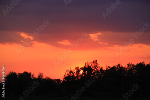 sunset in the mountains