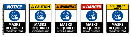 Symbol Masks Required Beyond This Point Sign