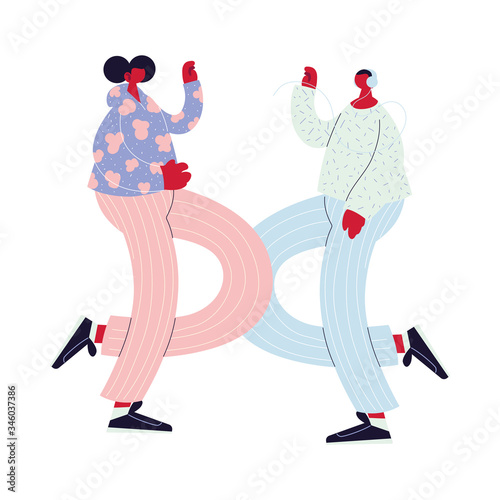men walking and dancing with style