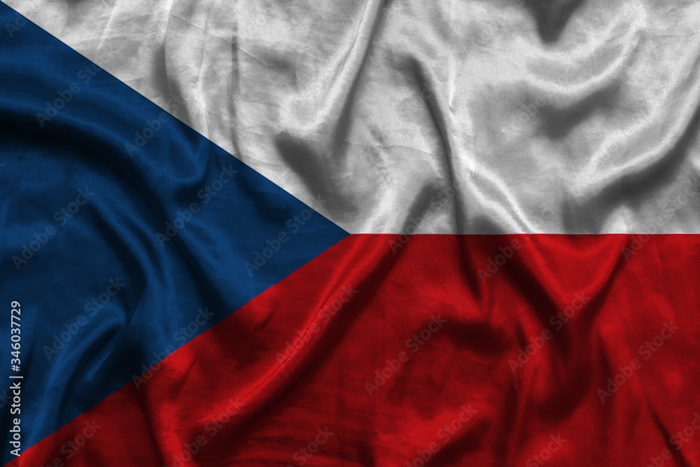 Czech Republic national flag background with fabric texture. Flag of Czech Republic waving in the wind. 3D illustration Czech Republic national flag background with fabric texture. Flag of Czech Republic waving in the wind. 3D illustration