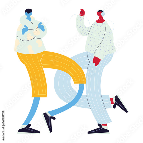 men walking and dancing with style